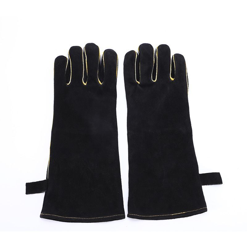 Cowhide Welding Glove Heat Resistant Fireproof Oven Mittens For Welder BBQ Baking