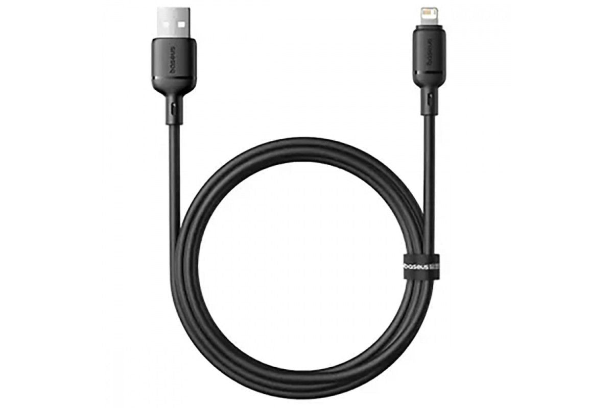 Baseus Silky Series 2.4A Fast Charging Cable USB to Lightning, Cluster Black