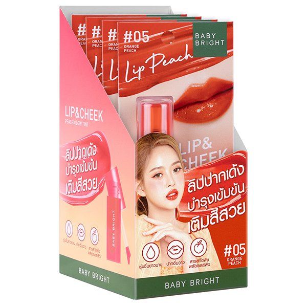 LIP & CHEEK PEACH GLOW TINT 2.4G BABY BRIGHT (M) #05 ORANGE PEACH