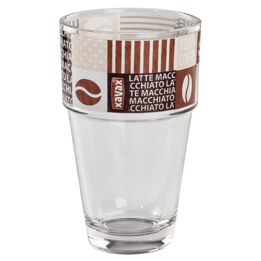 XAVAX 111228 "Coffee Love" Latte Macchiato Glass, 9 pieces