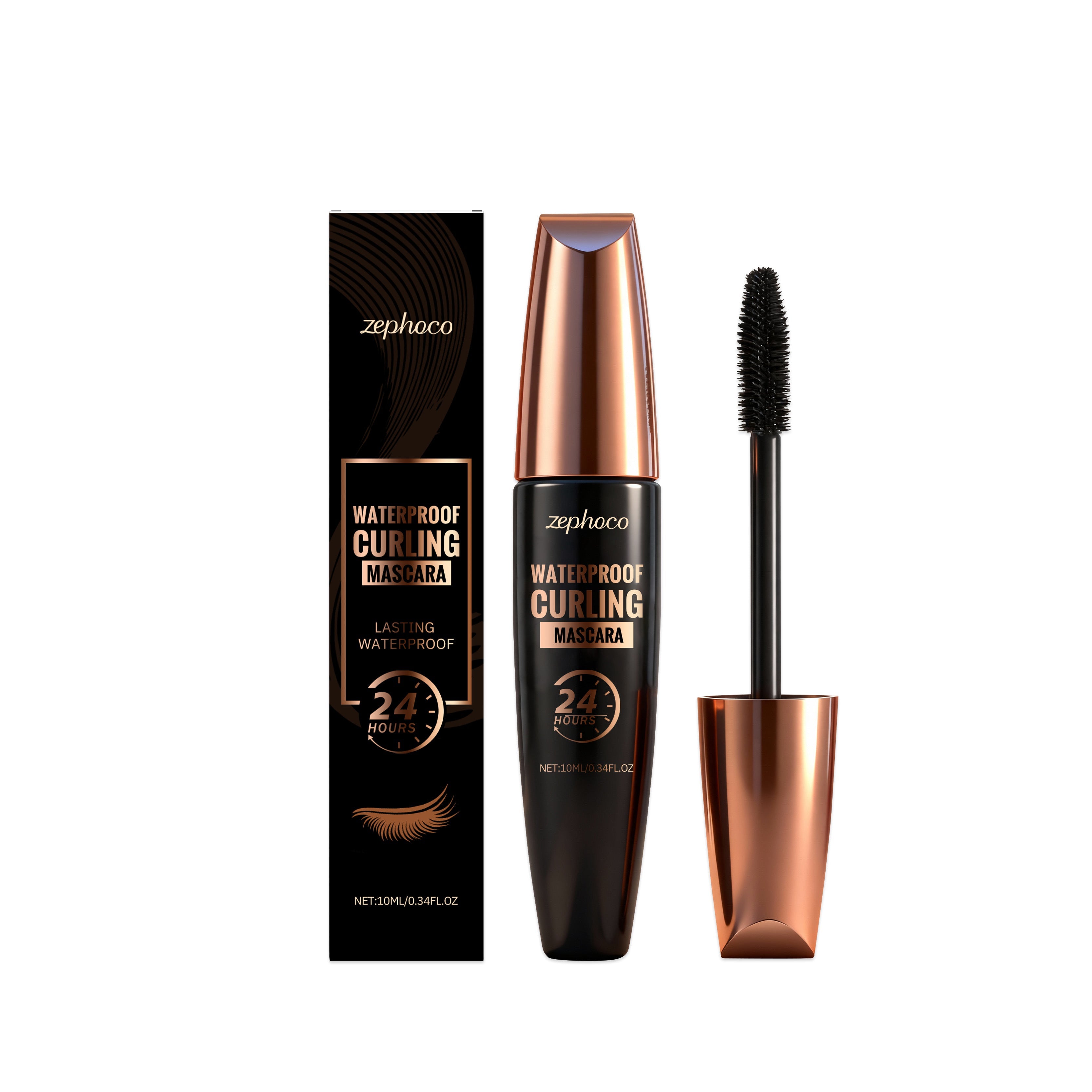 Curling Mascara Waterproof Long-Lasting Volumizing Natural Eyelash Enhancer ,10ml