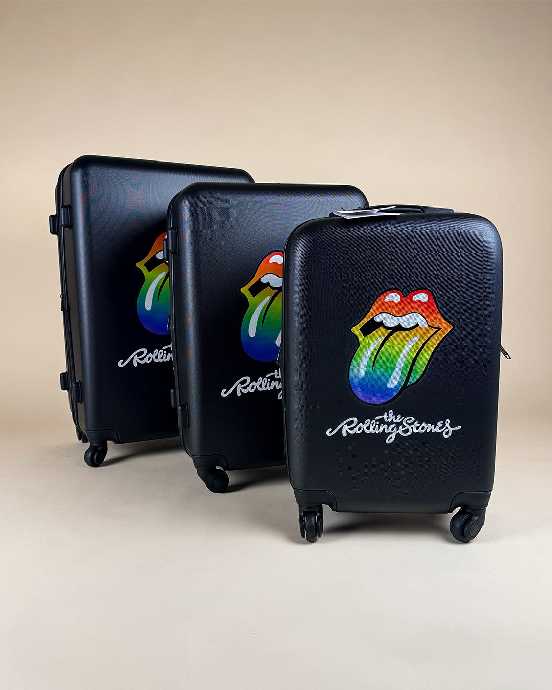 The Rolling Stones Play With Fire 3-Piece Hardside Spinner Bravado Luggage Set