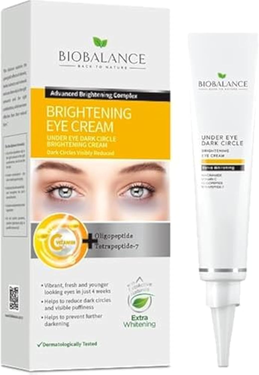 BioBalance Under Eye Dark Circle Brightening Cream, 15 Ml