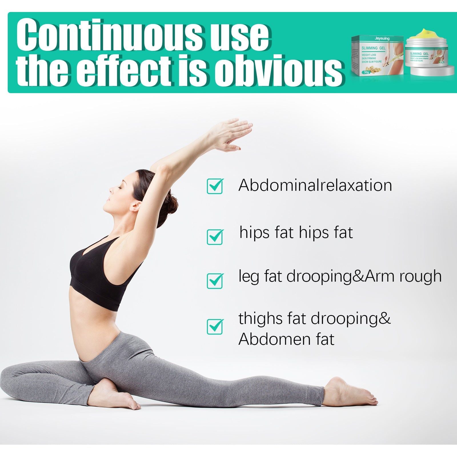 Body Massage Cream for Weight Loss and Fat Burn, Skin Rejuvenation, Firming, Edema Relief ,50g