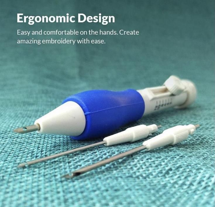 Magic Embroidery Pen Punch Needles Set Stitching Knitting Tools For DIY Embroidery Sewing