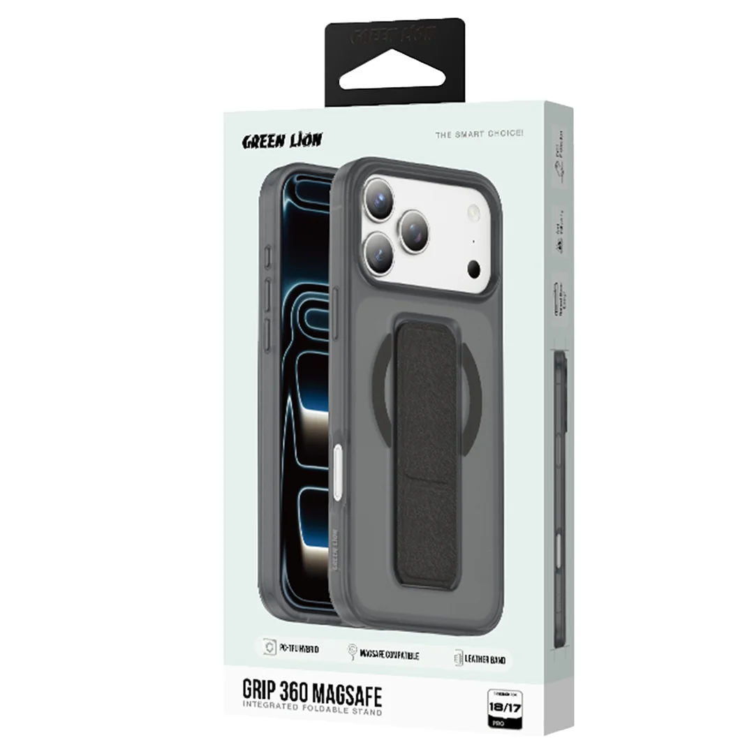 Green Lion GRIP 360 MagSafe Case  for iPhone 18/17 Pro & 18/17 Pro Max, Black