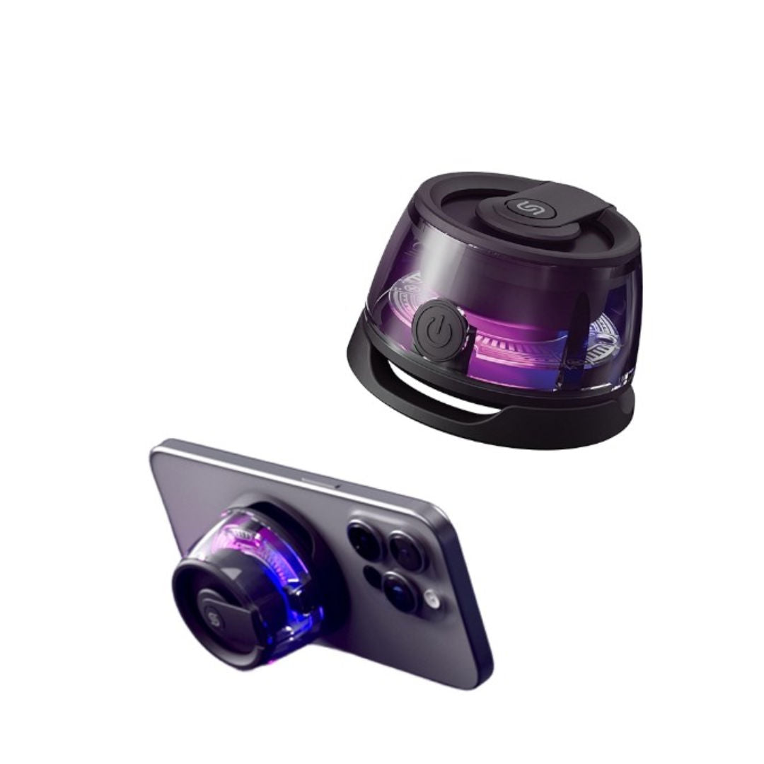 Porodo Soundtec Charme Magnetic Bluetooth Speaker, 3W, RGB Lights, Bluetooth 5.1, Black