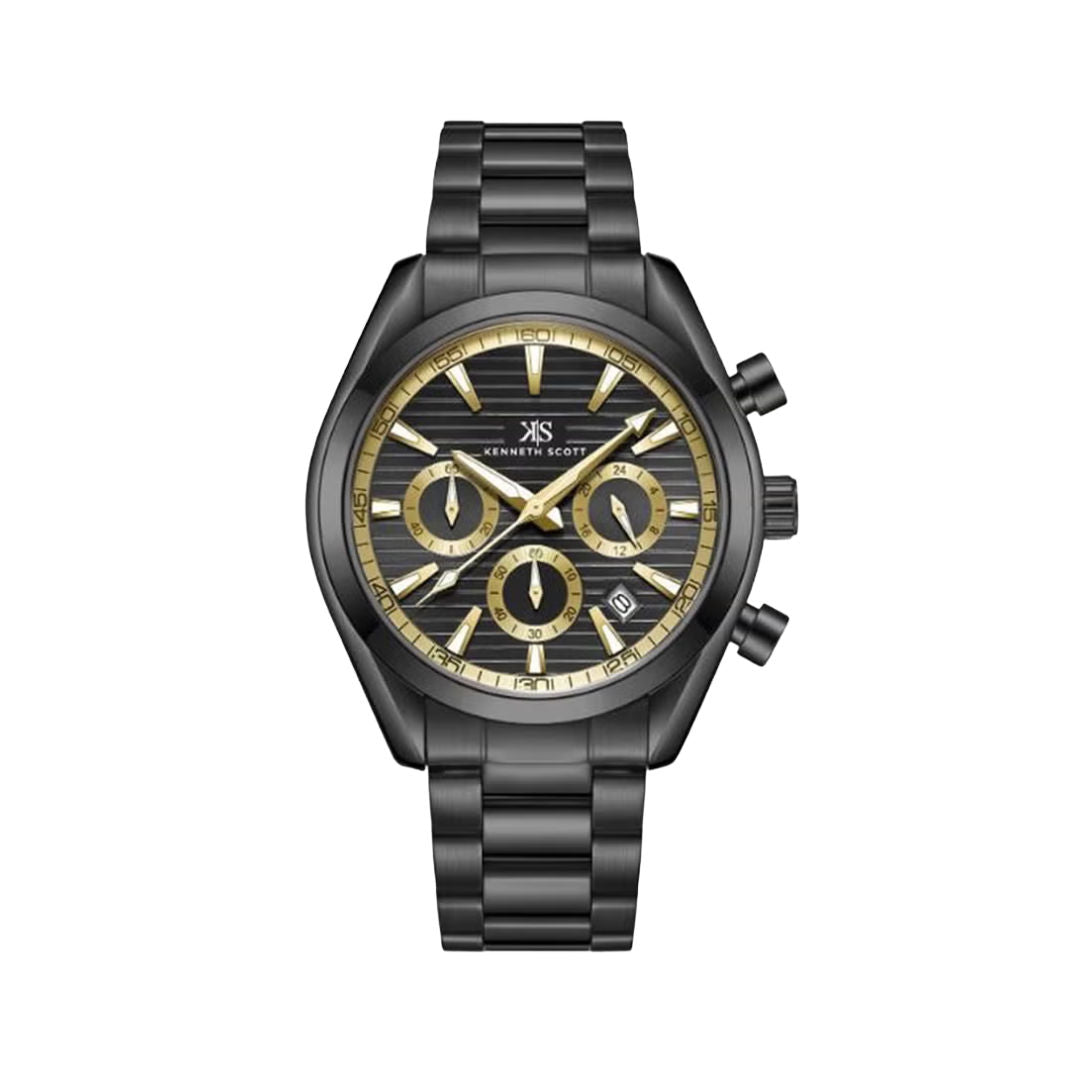 KENNETH SCOTT Men's Chronograph & Multi-Function Analog Watch, K23150-BBBBG Series