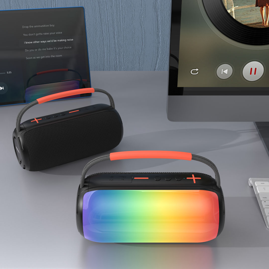 DUDAO Y21-B Color LED Bluetooth Dual 5W Speaker, Black
