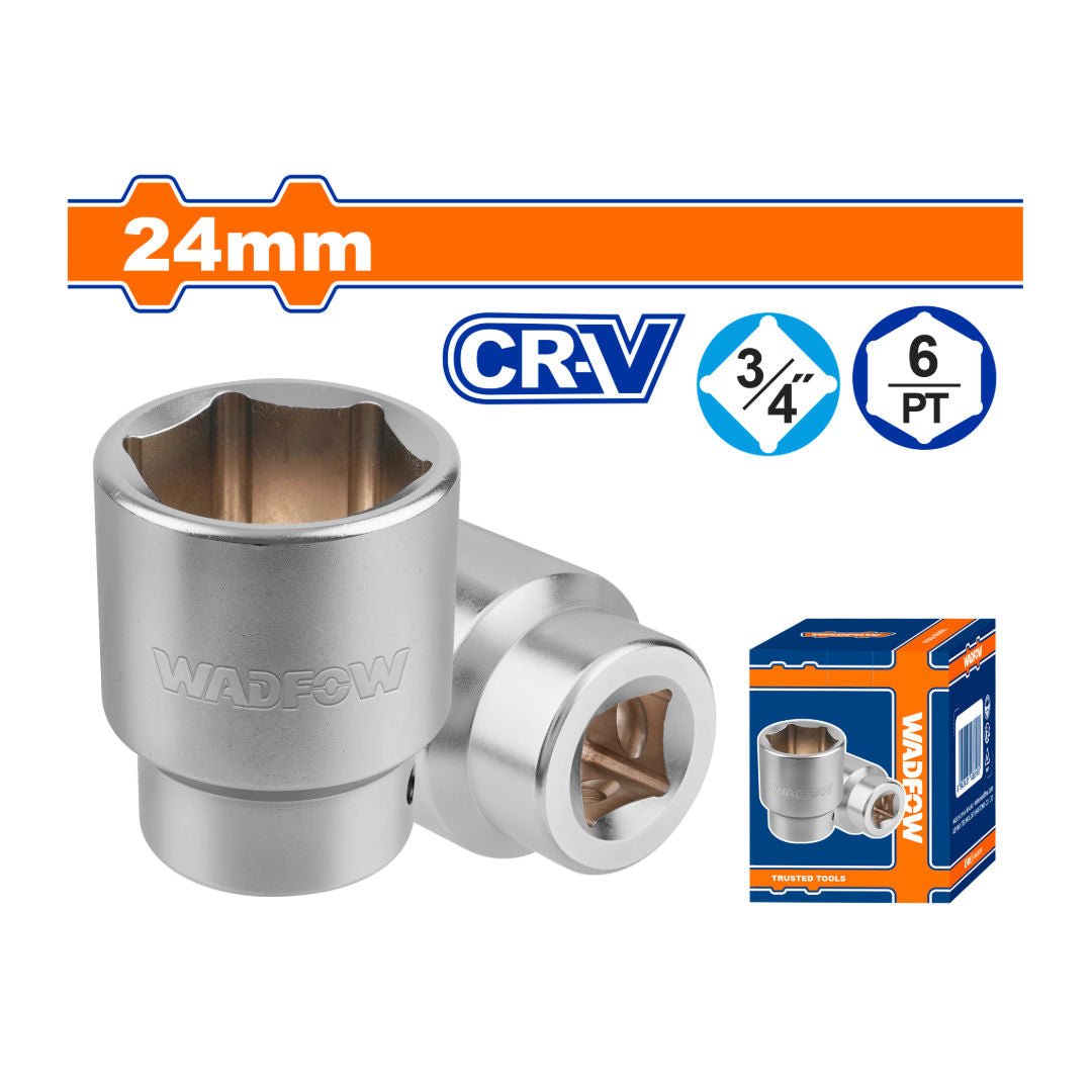 WADFOW 3/4" Hexagonal Socket 24 mm, L55 mm