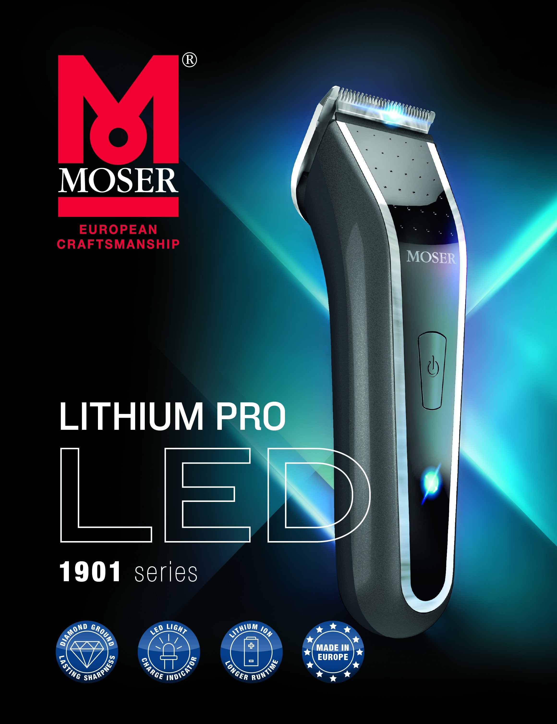 MOSER 1901 LITHIUM LED HAIR CLIPPER