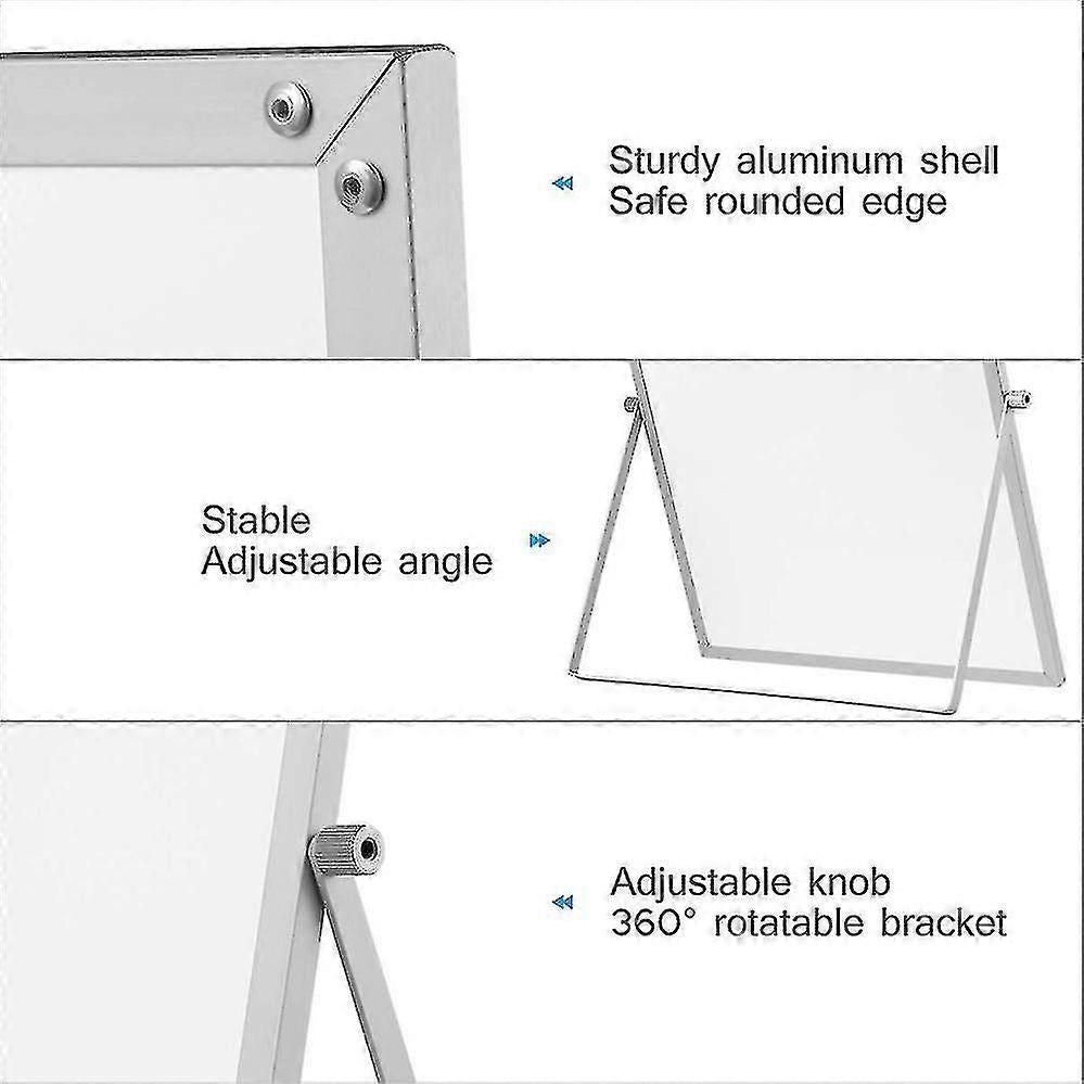 Magnetic Dry Erase Board With Stand For Desktop Double Sided White Board Planner Reminder For Schoo