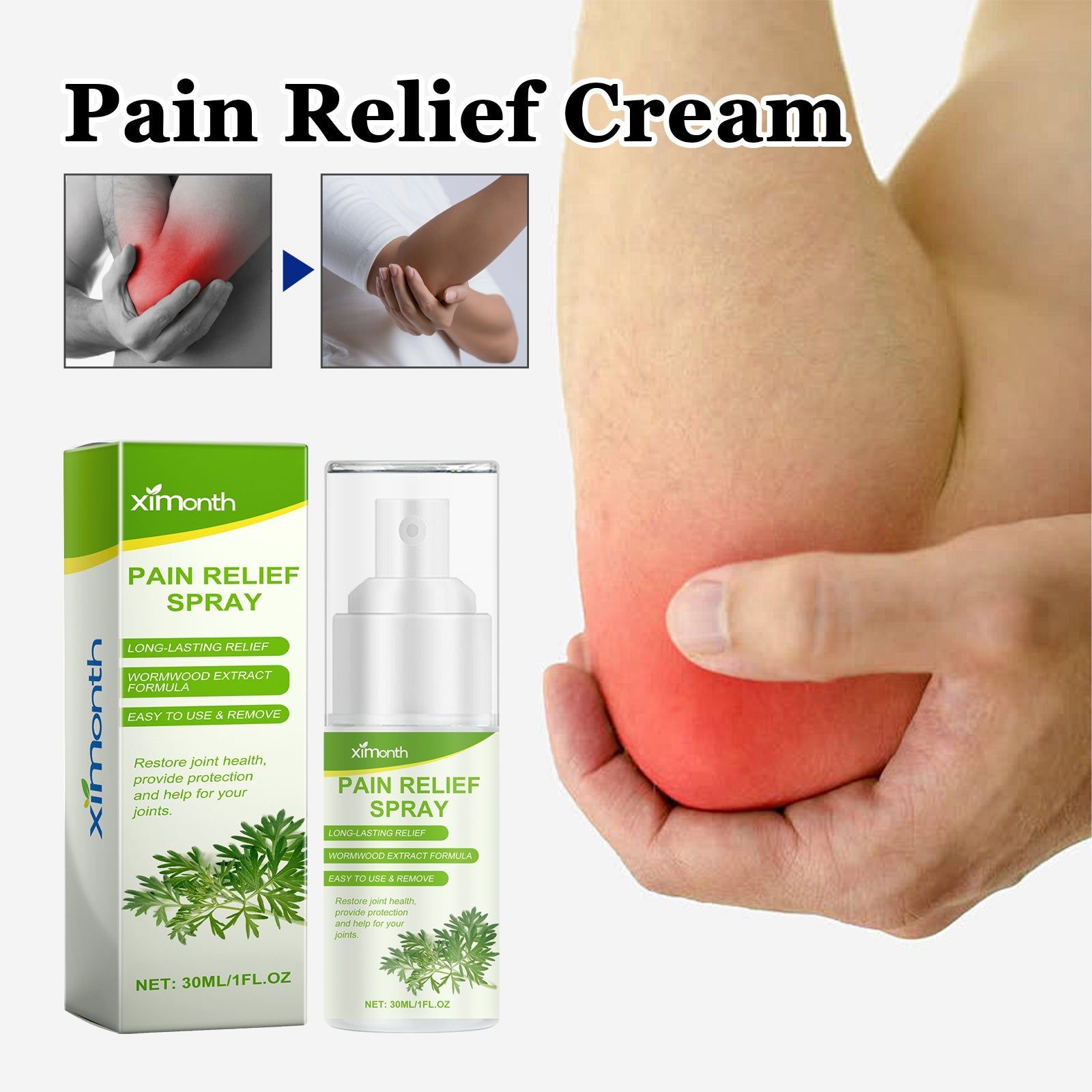 Pain Relief Spray for Body Care, Fast Joint & Muscle Pain Relief, Anti-Inflammatory, Relax & Restore ,30ml