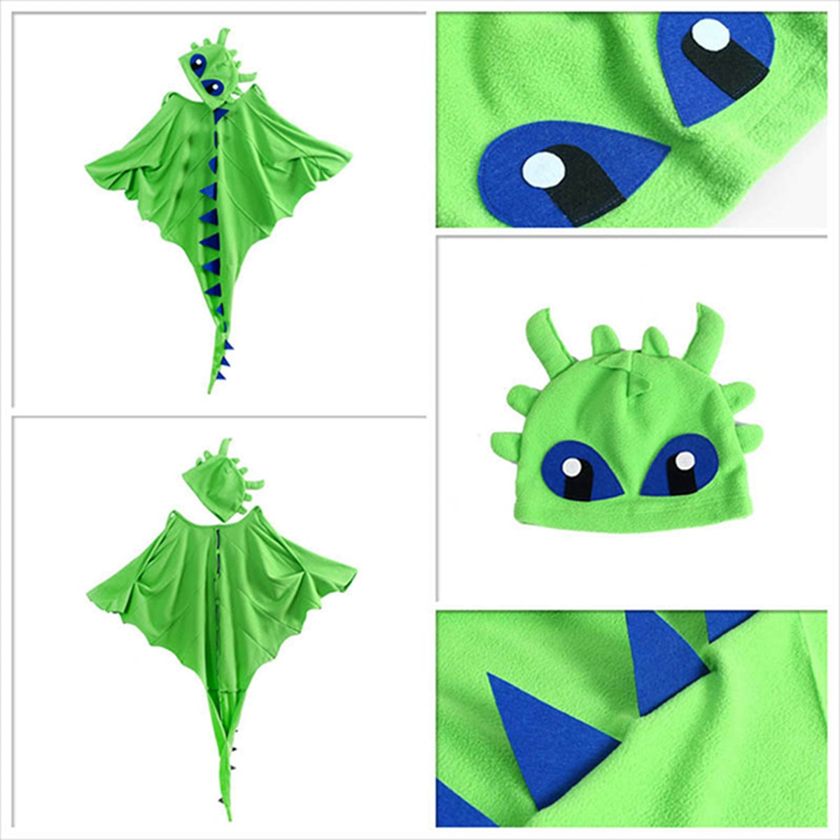 Children Dinosaur Cape Halloween Cosplay Costume Set Kids Christmas Outfits