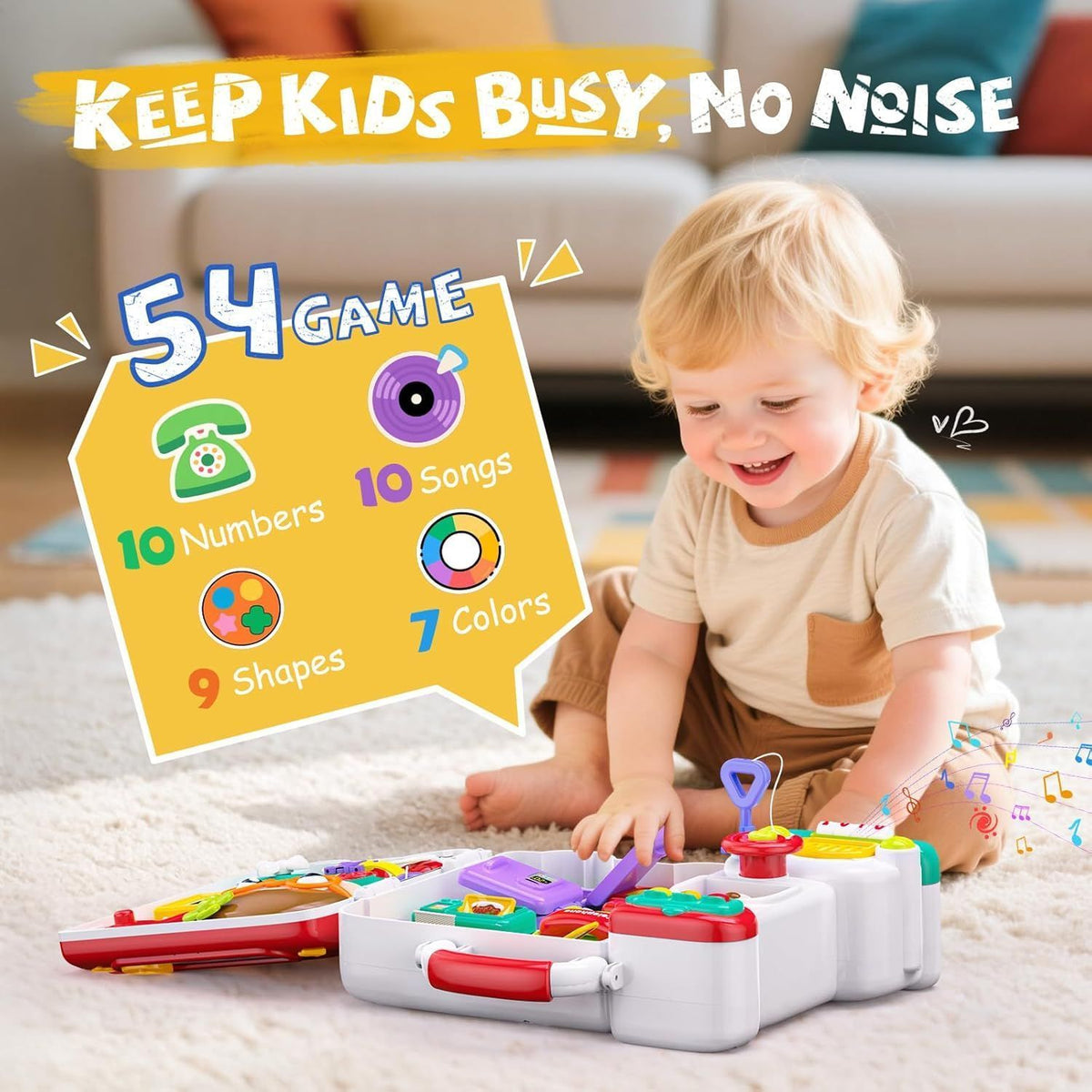54 In 1 Busy Board Montessori Toys Gift Educational Montessori Toys for 1 Year Old Child