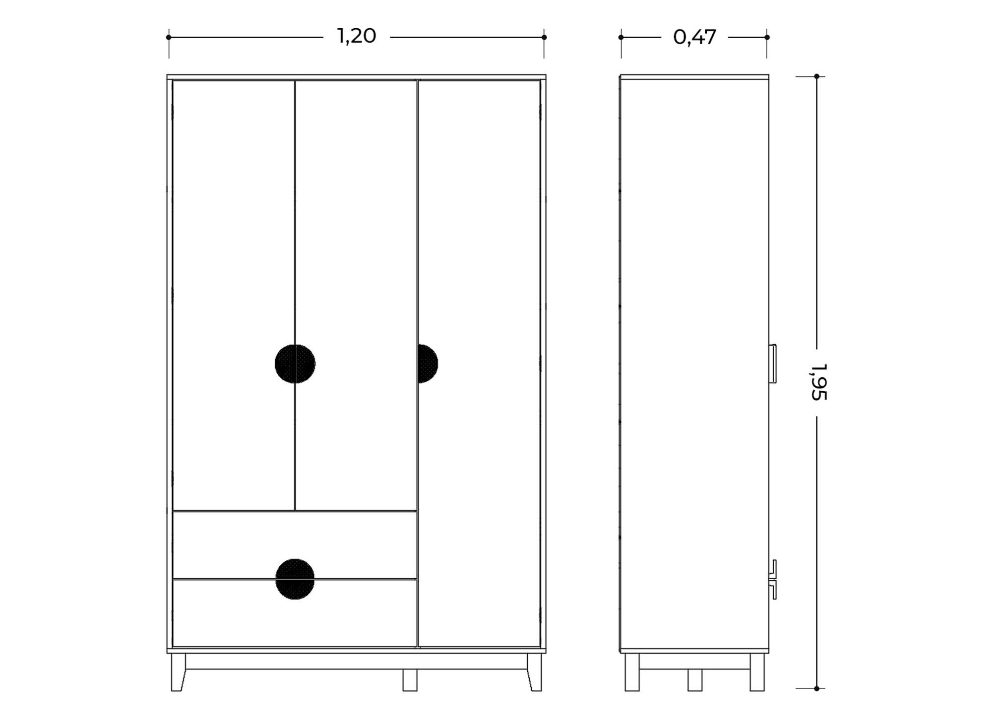 IPE 3 Door Wardrobe