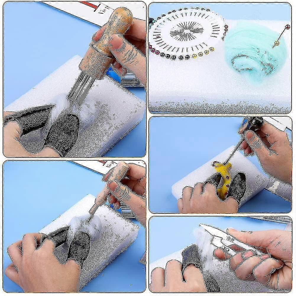 Wool Felting Needles Tool, Needle Felting Supplies Includes 60pcs Wool Felting Needle, 2pcs Felting Needle Tool