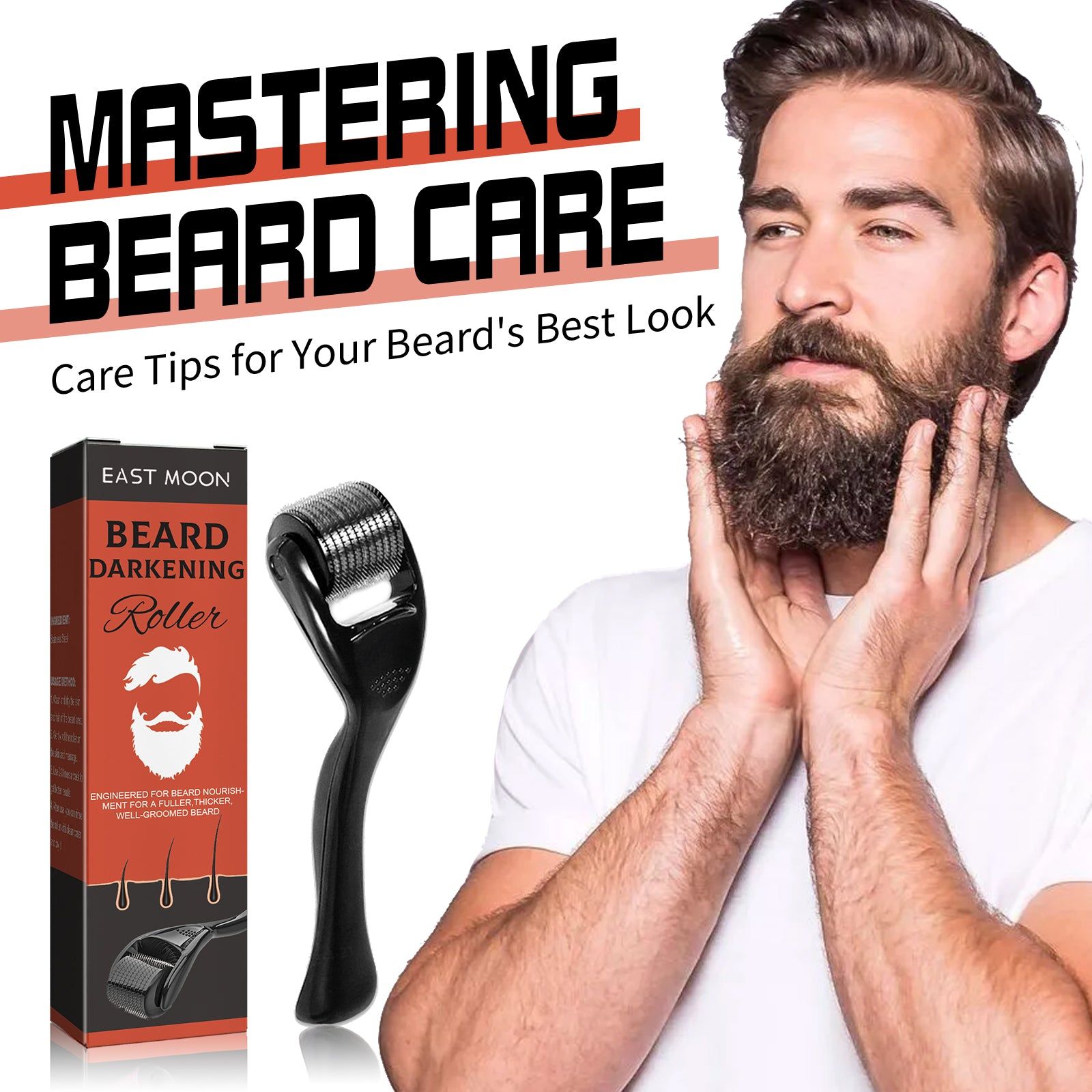 Beard Roller, Thicker, Fuller Beard Growth, Nourishing, Easy to Use ,1pcs