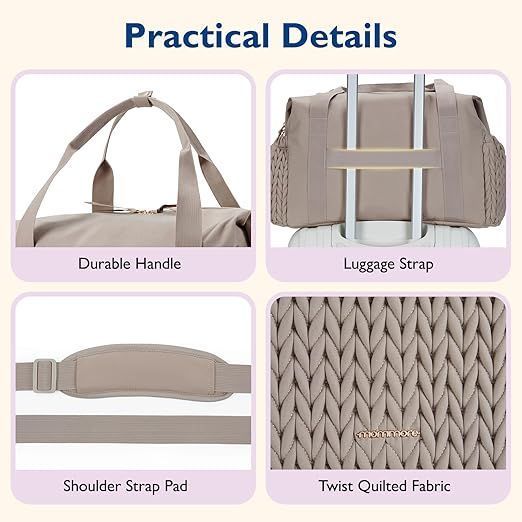Diaper Bag Tote Large Capacity Travel Diaper Bags Hospital Bag with Pacifier Case