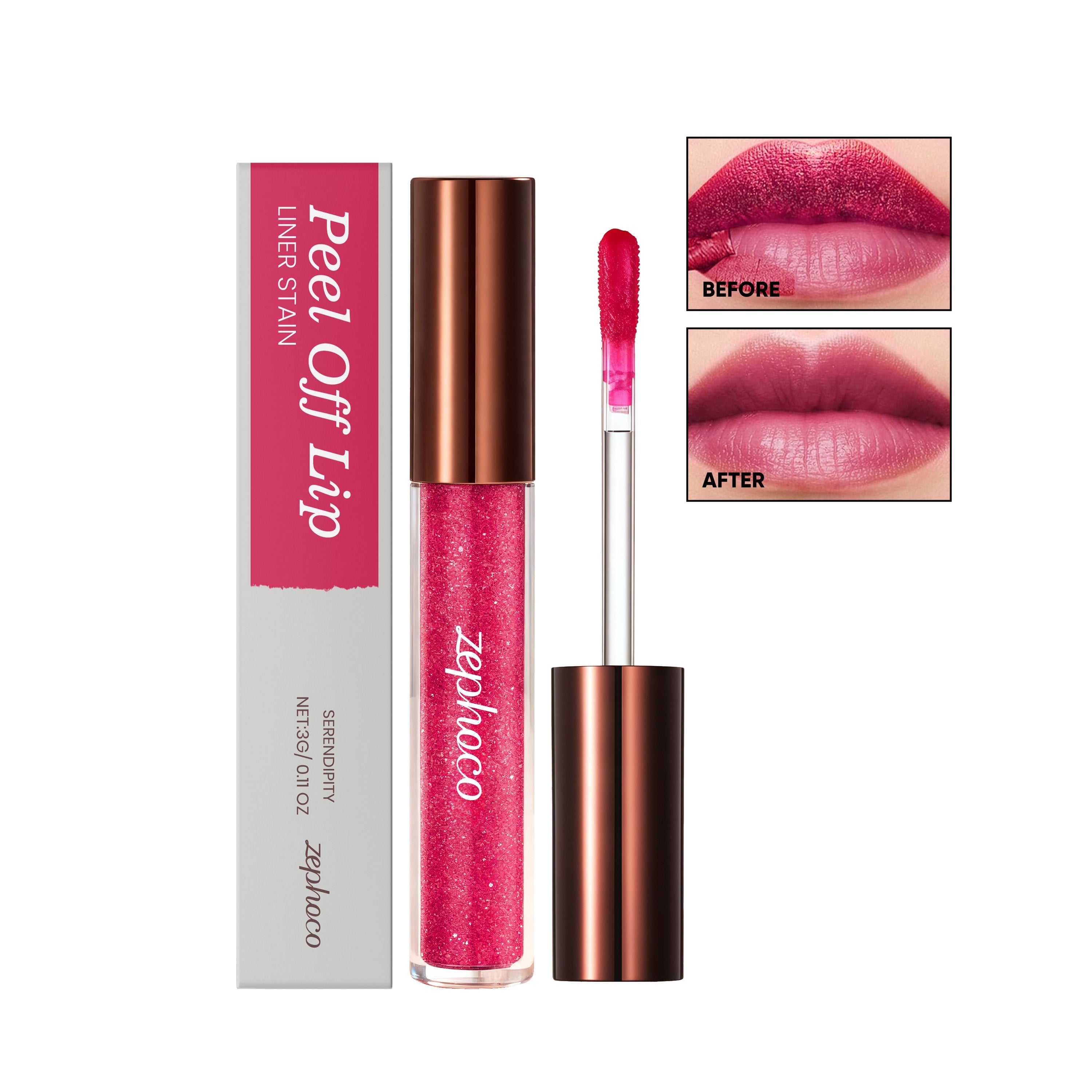 Peel-Off Lip Gloss, Natural Lip Care, Long-Lasting Moisturizing, Easy Application ,3g