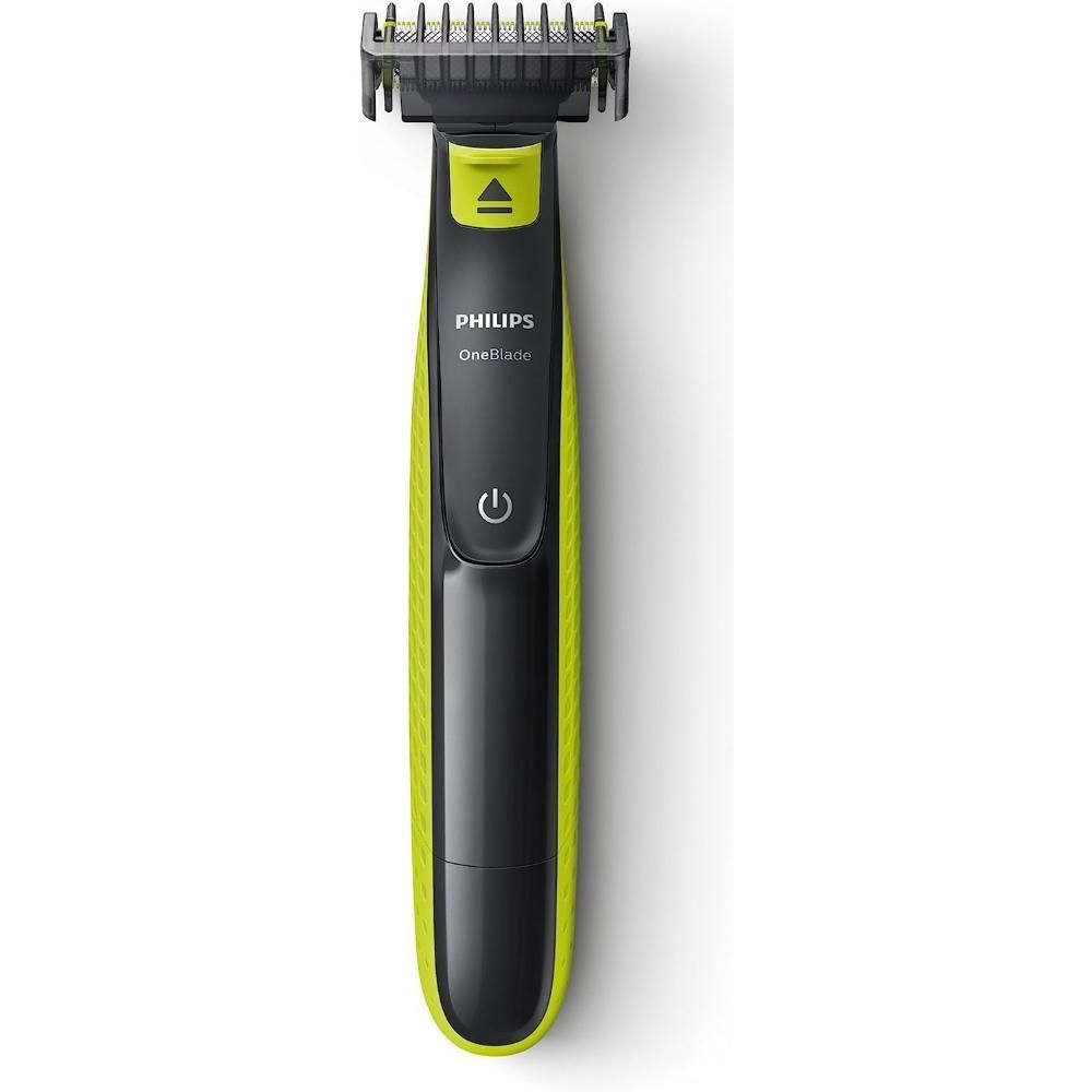 Philips QP2520/20 One Blade Hybrid Shaver, for Face, 45 Min Rechargeable Operation, 3 Combs, Black