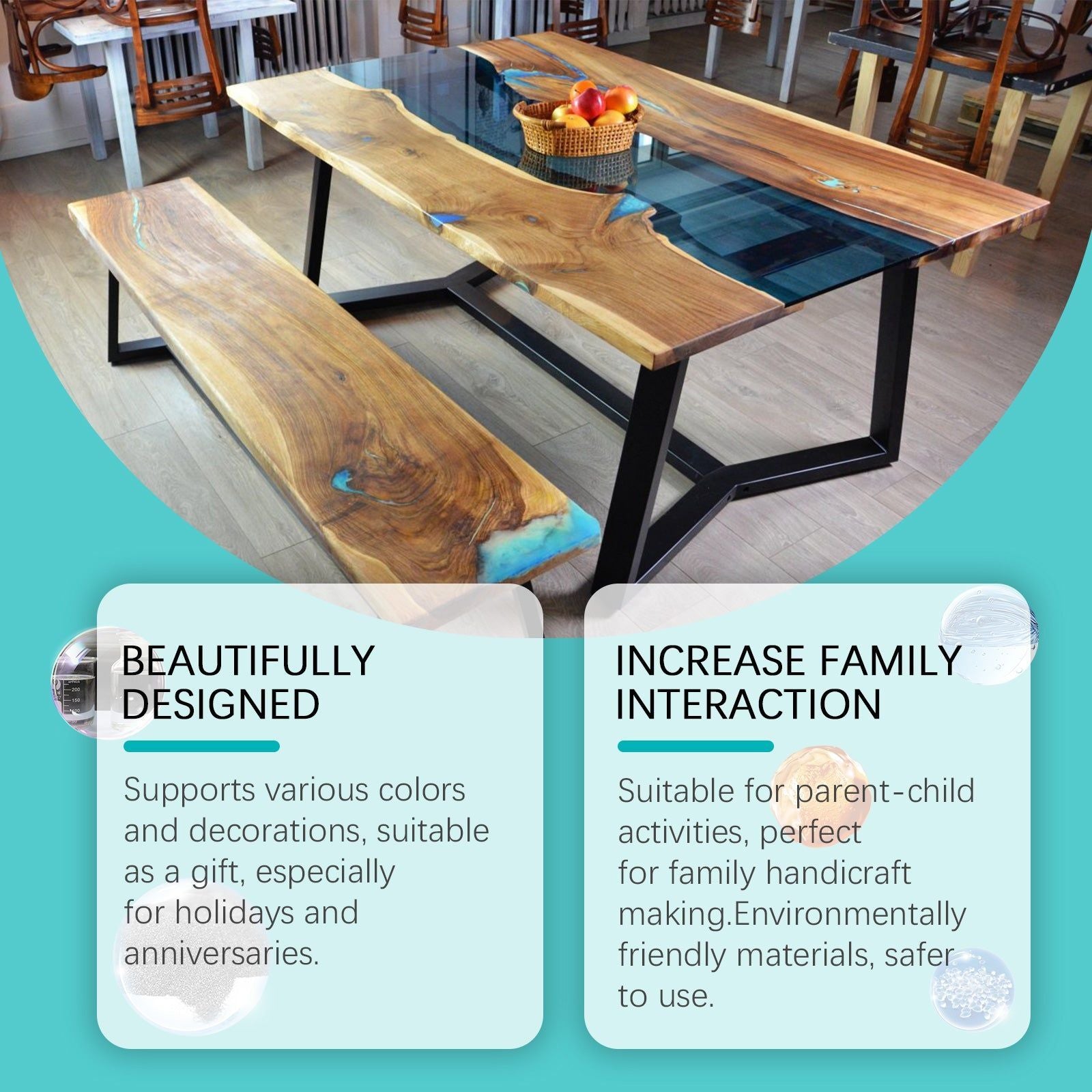 Create Stunning DIY Art with Clear Epoxy Resin Kit, High Transparency, Yellowing Resistance ,1set