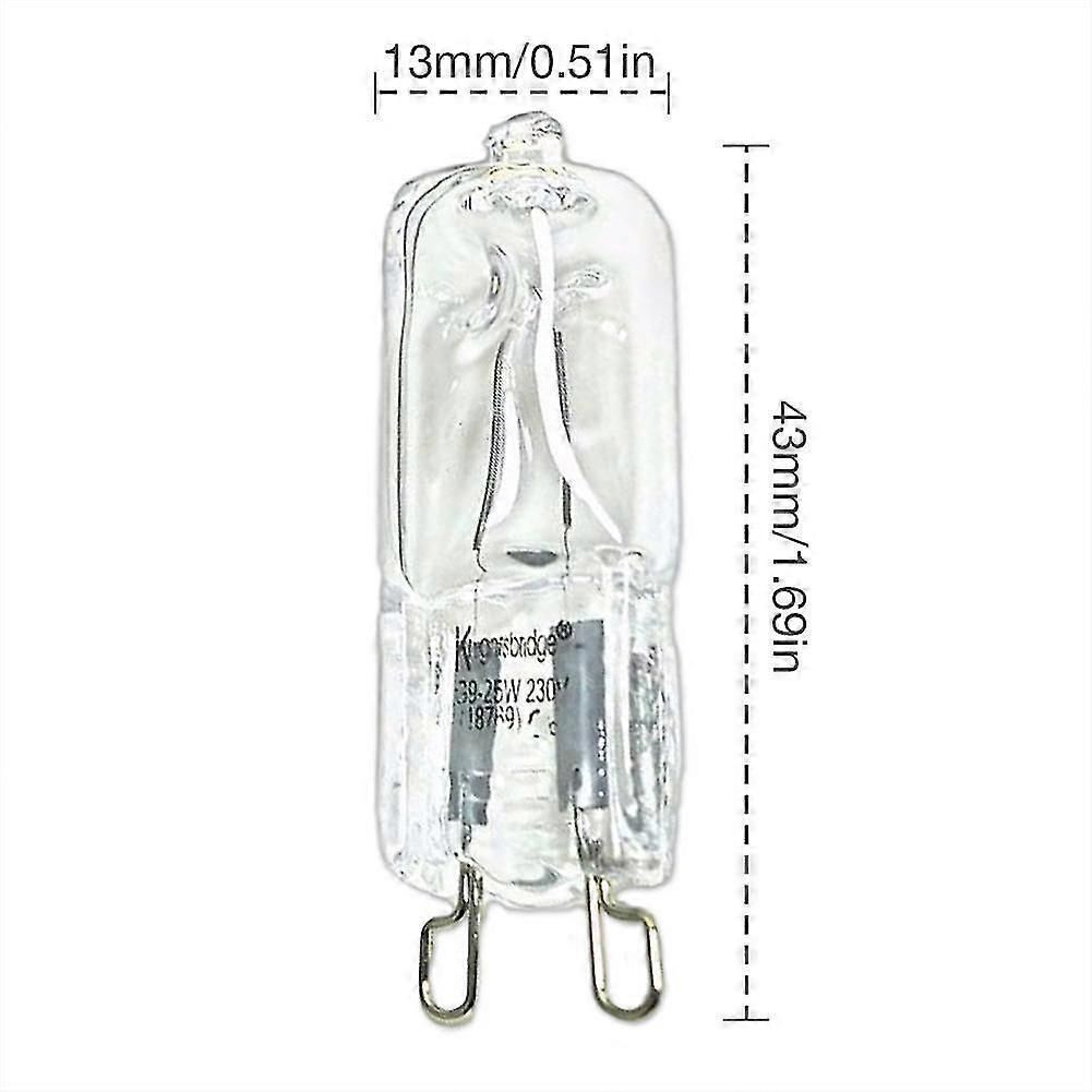 G9 Halogen Oven Light Bulb 40W 5 Pack for Appliances