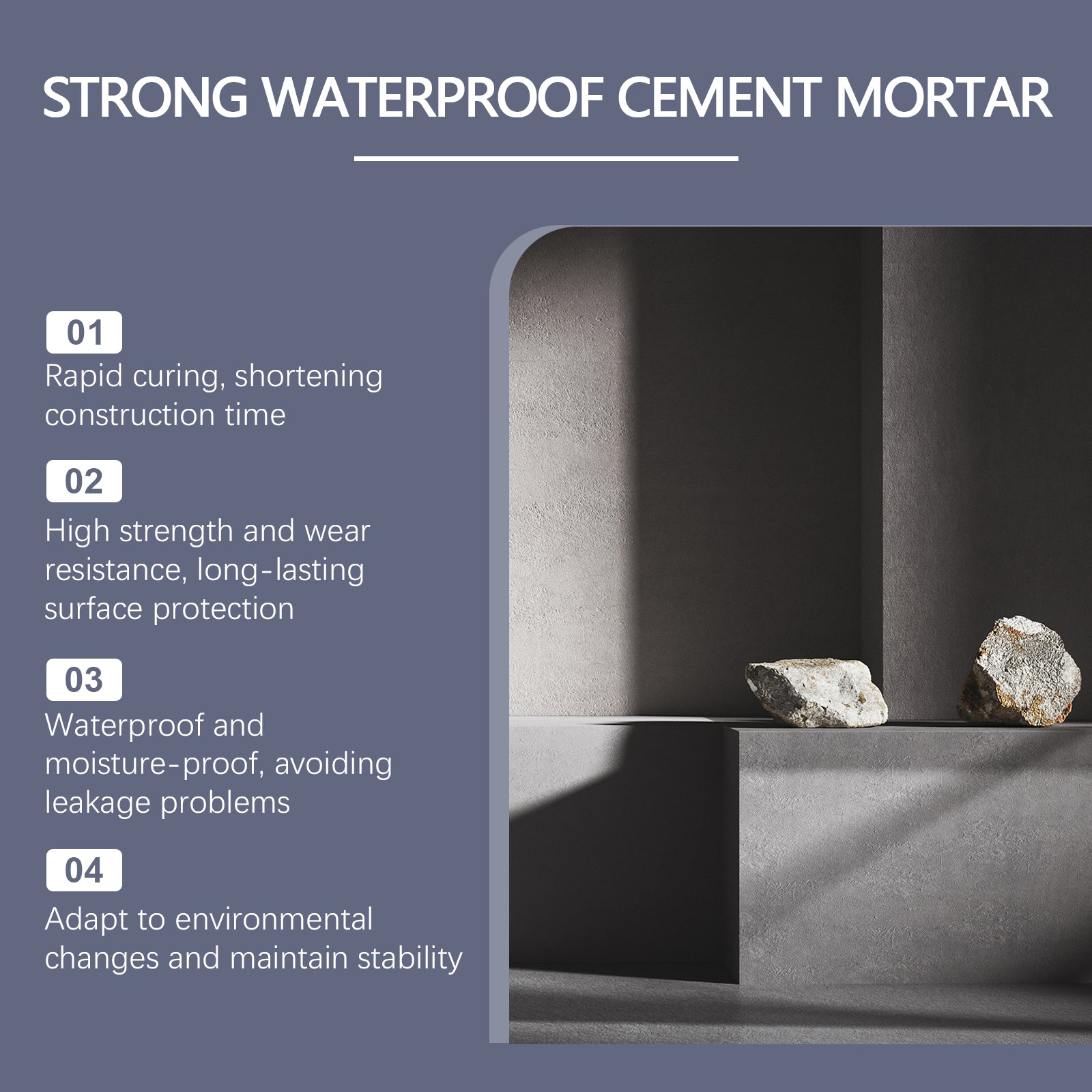 Waterproof Cement Mortar, Leak Repair, Water Damage Prevention, Exterior Wall Sealant ,1 set