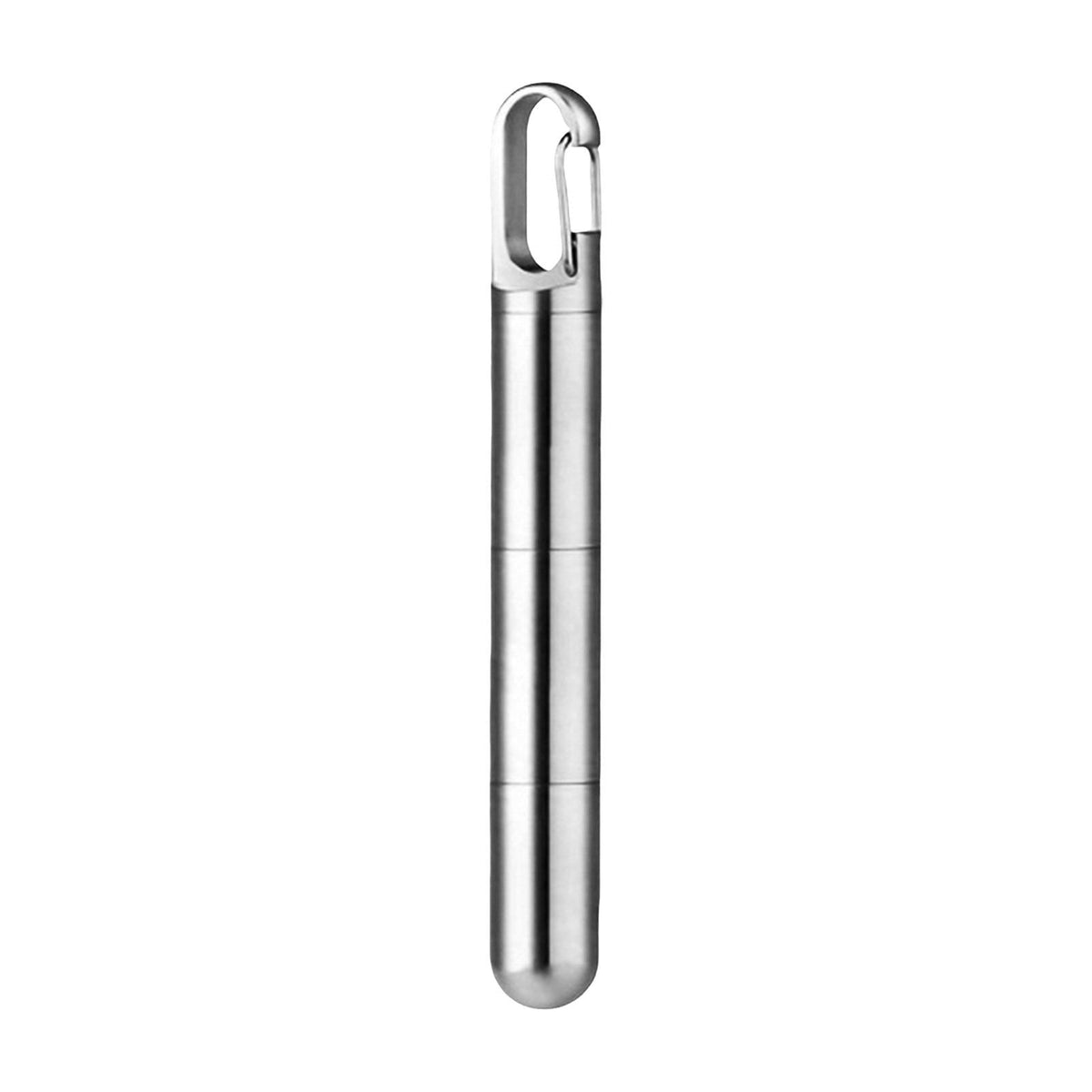 Portable Pill Box Keychain Stainless Steel Medicine Container for Travel Outdoor Sports