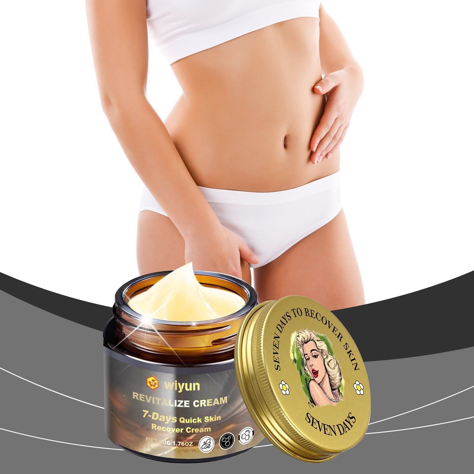Deep Hydrating Body Care Cream, Long Lasting Moisturizer, Soft Skin, Hyaluronic Acid ,50g