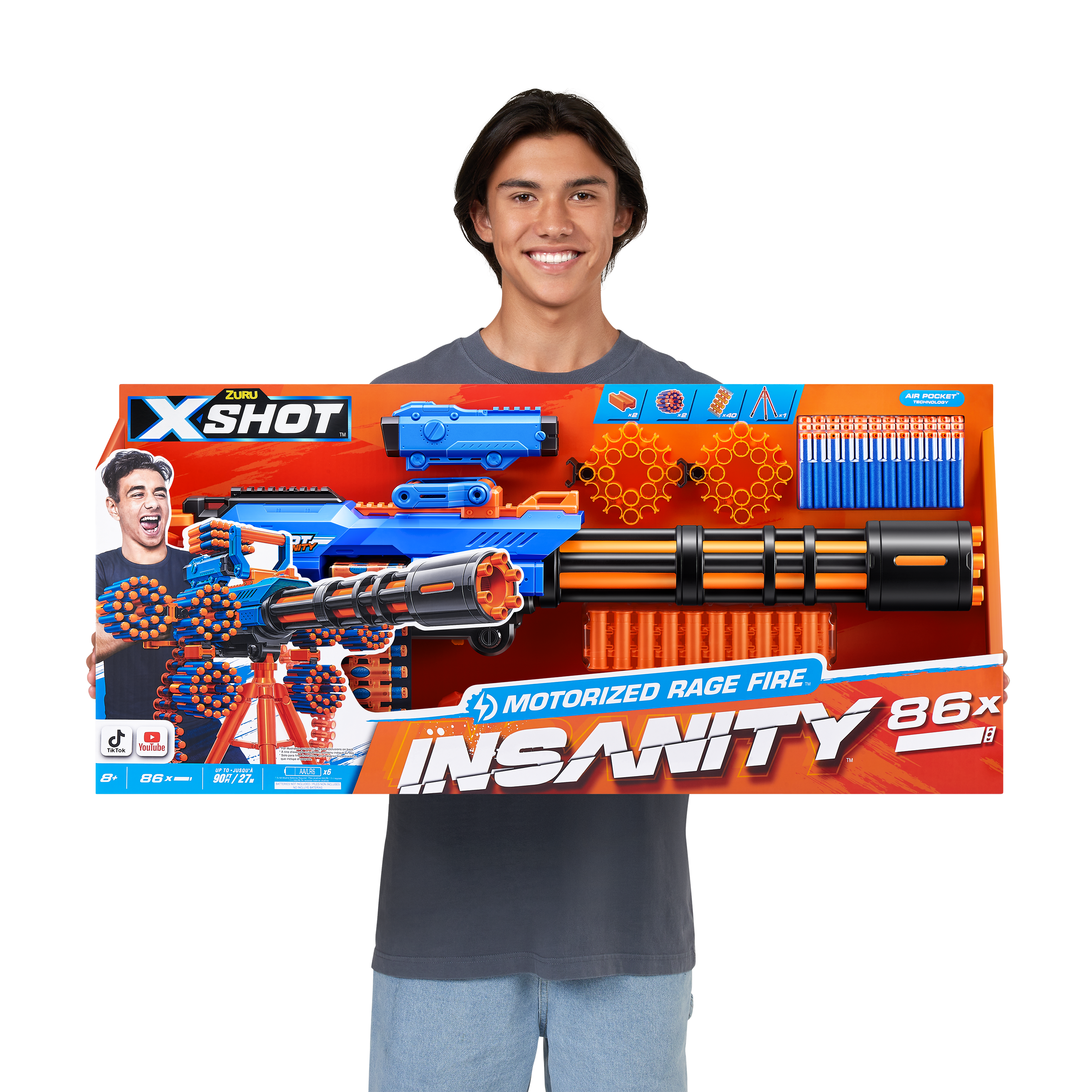 X-Shot Insanity Motorized Age Fire Gatling Gun w/ Tripod