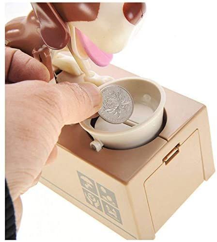 Little Dog Puggy Bank,Robotic Coin Munching Toy Money Box