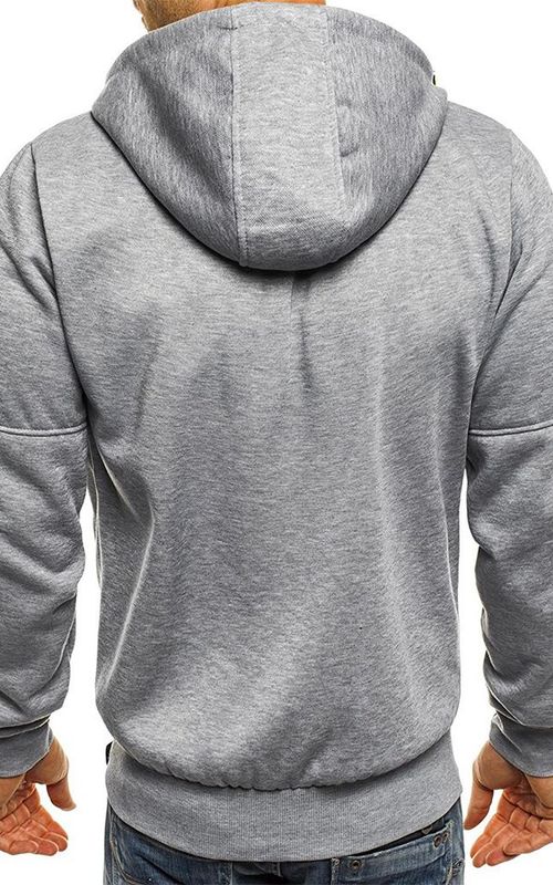 Men Zip Training Jacket Gym Hooded Long Sleeve Sweatshirt Gym Top Autumn Winter Coat