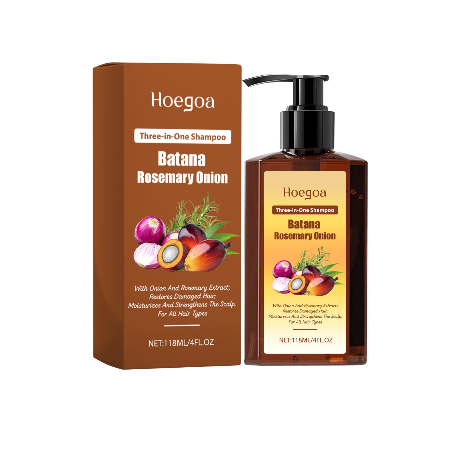 3-in-1 Nourishing Hair Shampoo, Hair Care, Anti-Hair Loss, Scalp & Moisturizing ,118ml
