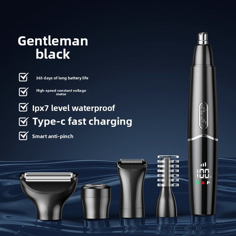 5-in-1 USB Nose Hair Trimmer Grooming Kit