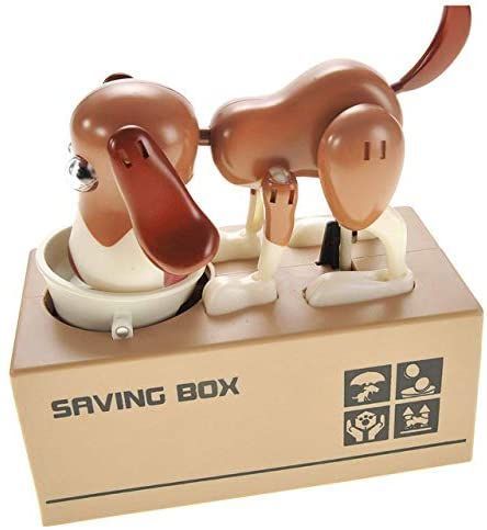 Little Dog Puggy Bank,Robotic Coin Munching Toy Money Box