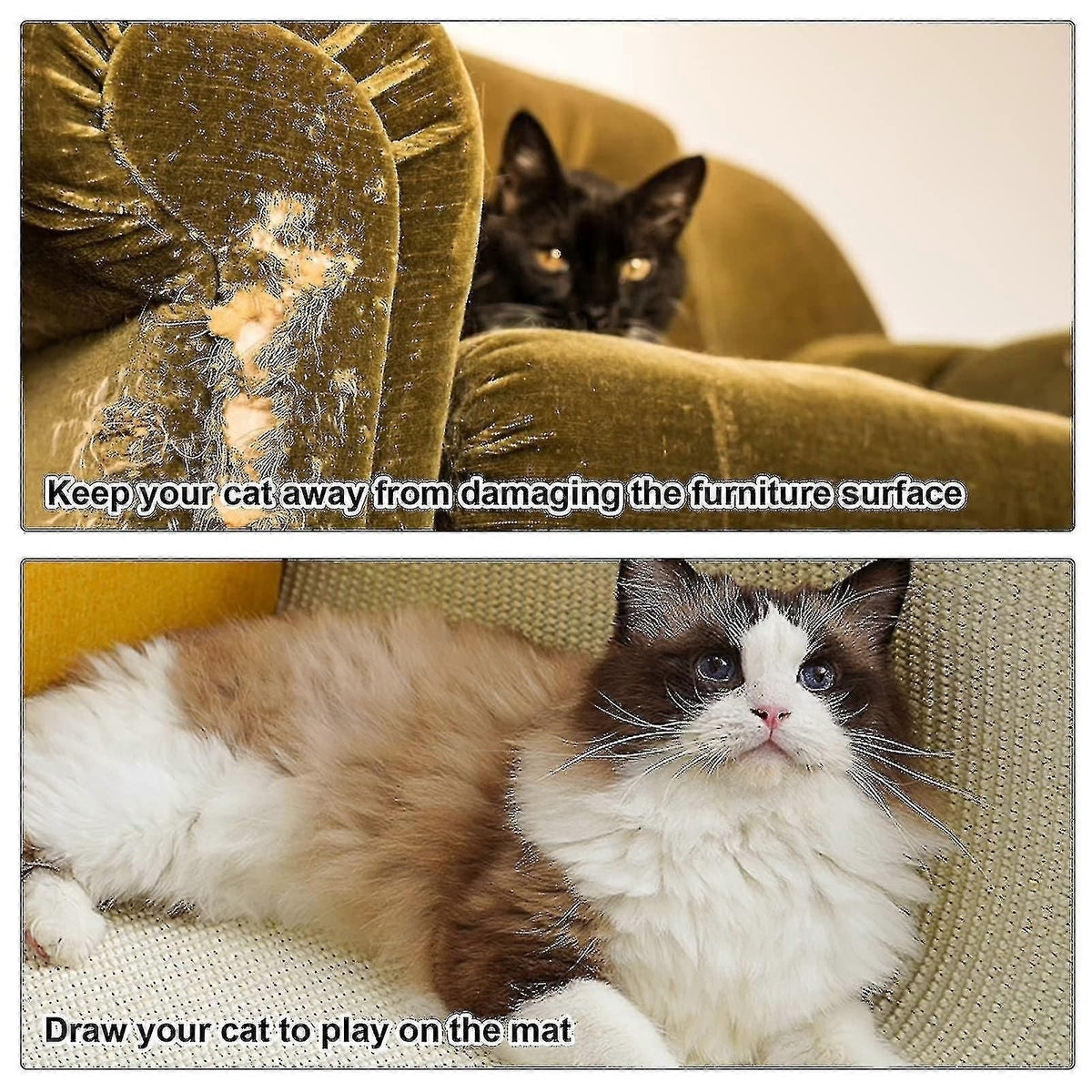 110cm Sisal Cat Scratching Mat With Storage Compartments