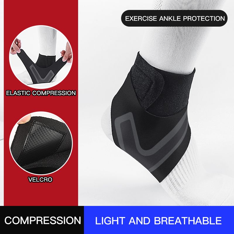 2pcs Sports Compression Ankle Sleeve Foot Ankle Protector Anti Sprain Support Brace
