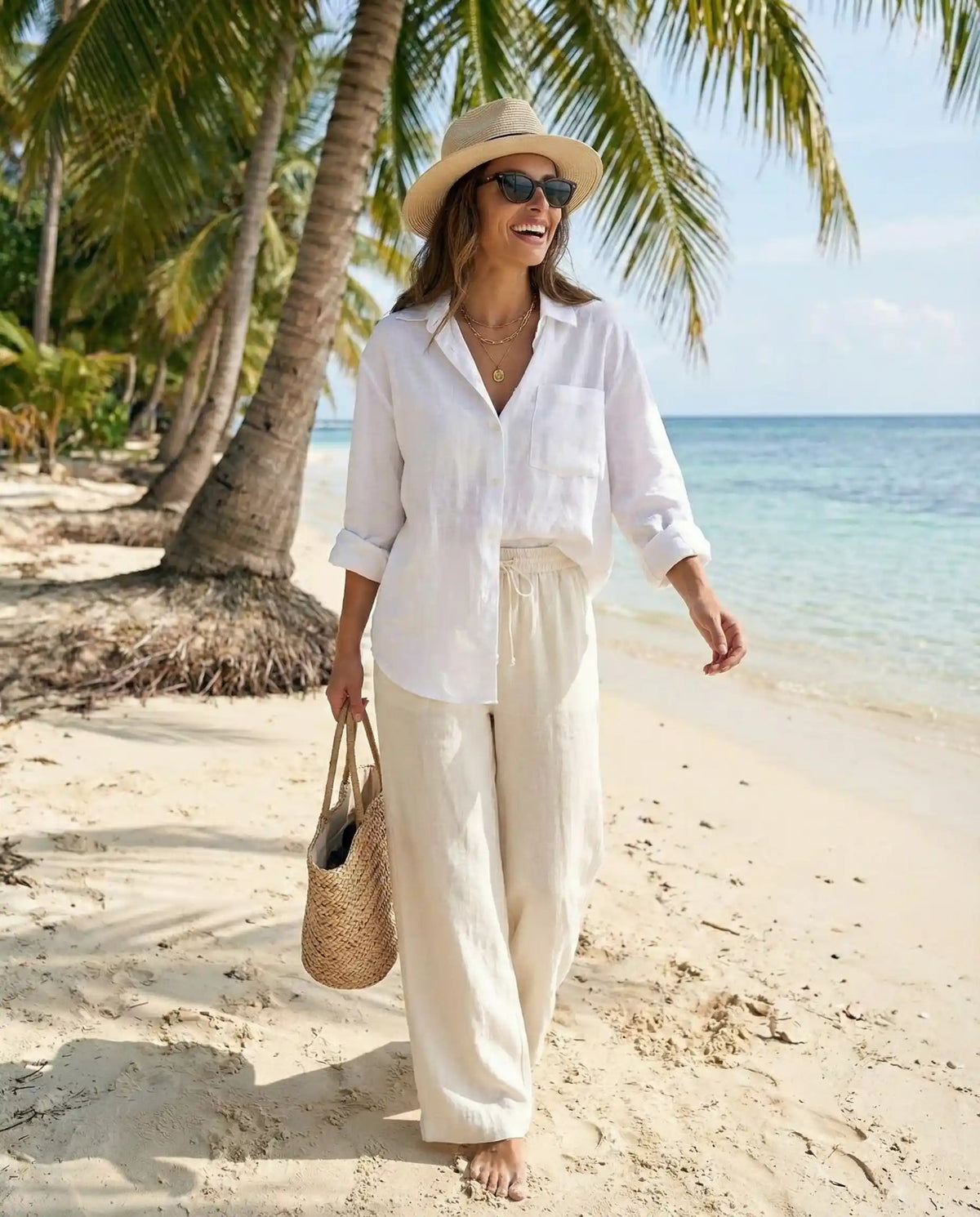 Jones New York linen off White Pants