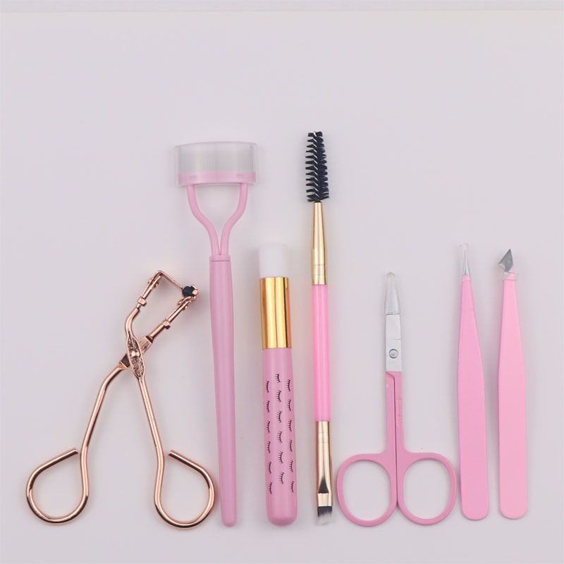 7Pcs Eyelash Curler Set Eyebrow Grooming Kit Eyes Makeup Tools For Women