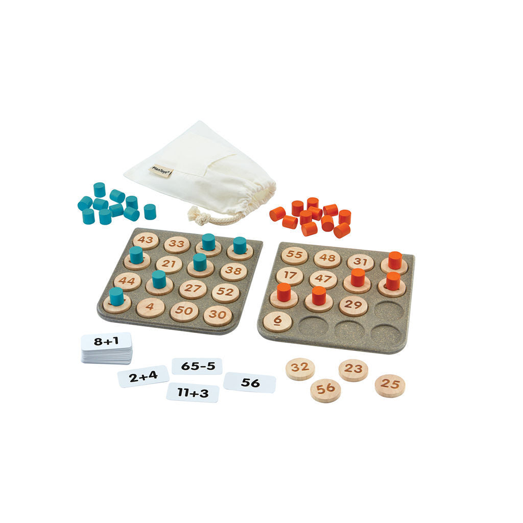 PlanToys Math Bingo — Wooden Educational Game