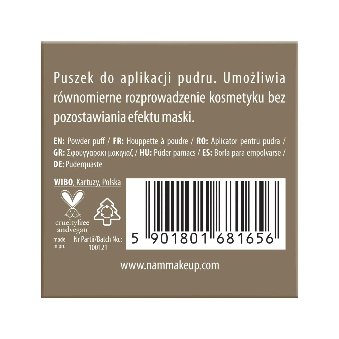 NAM Smart Powder Puff Vegan Velvet Powder Applicator