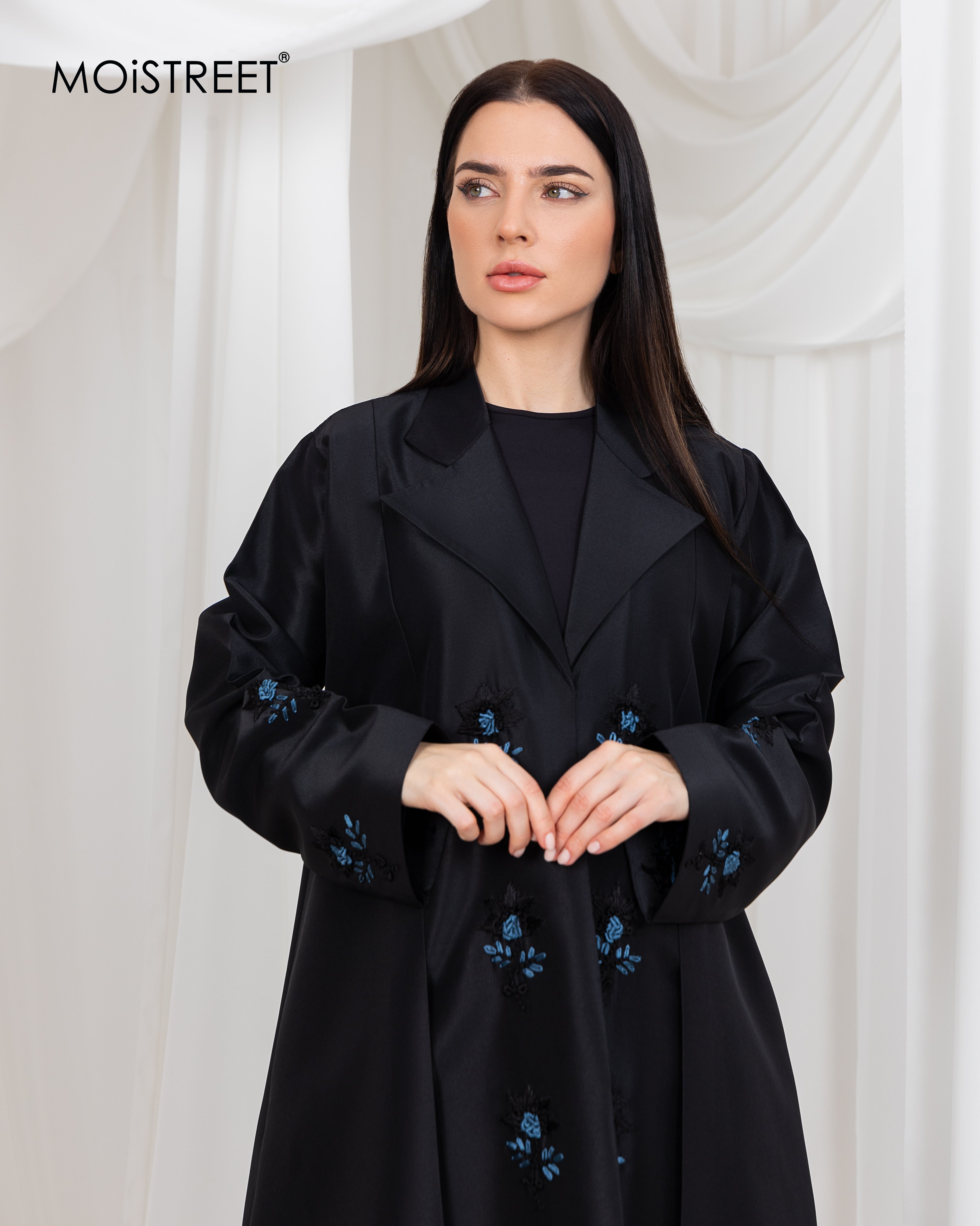MOiSTREET Victoria Satin Handmade Abaya