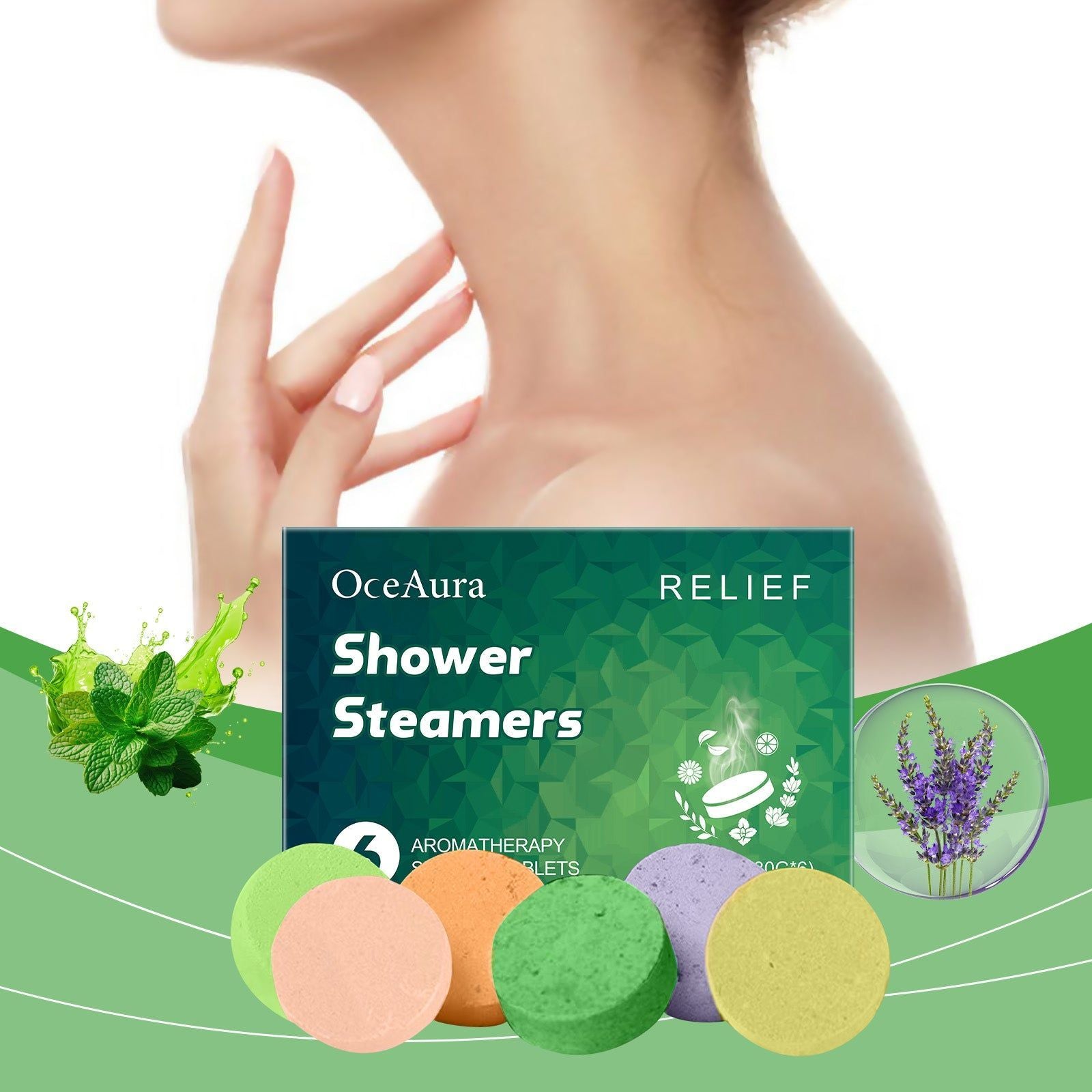 Bath Steam Aromatherapy Tablets, Body Cleansing, Relaxing Fragrance, Spa Experience ,1 set