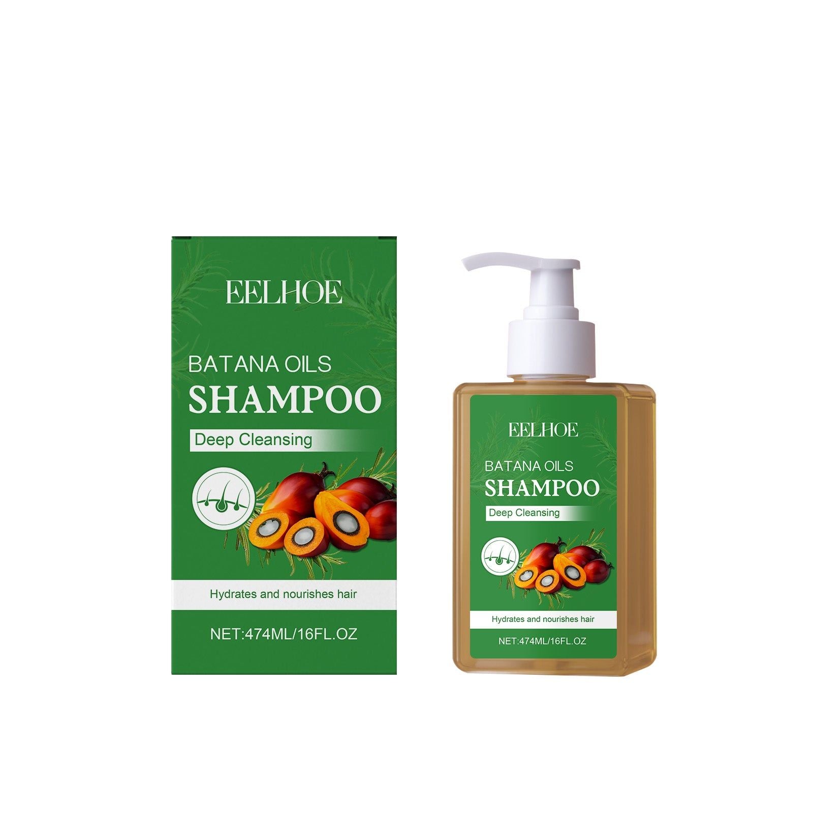 Batana Hair Care Shampoo, Deep Cleansing, Nourishing, Smooth, Shiny Hair ,474ml