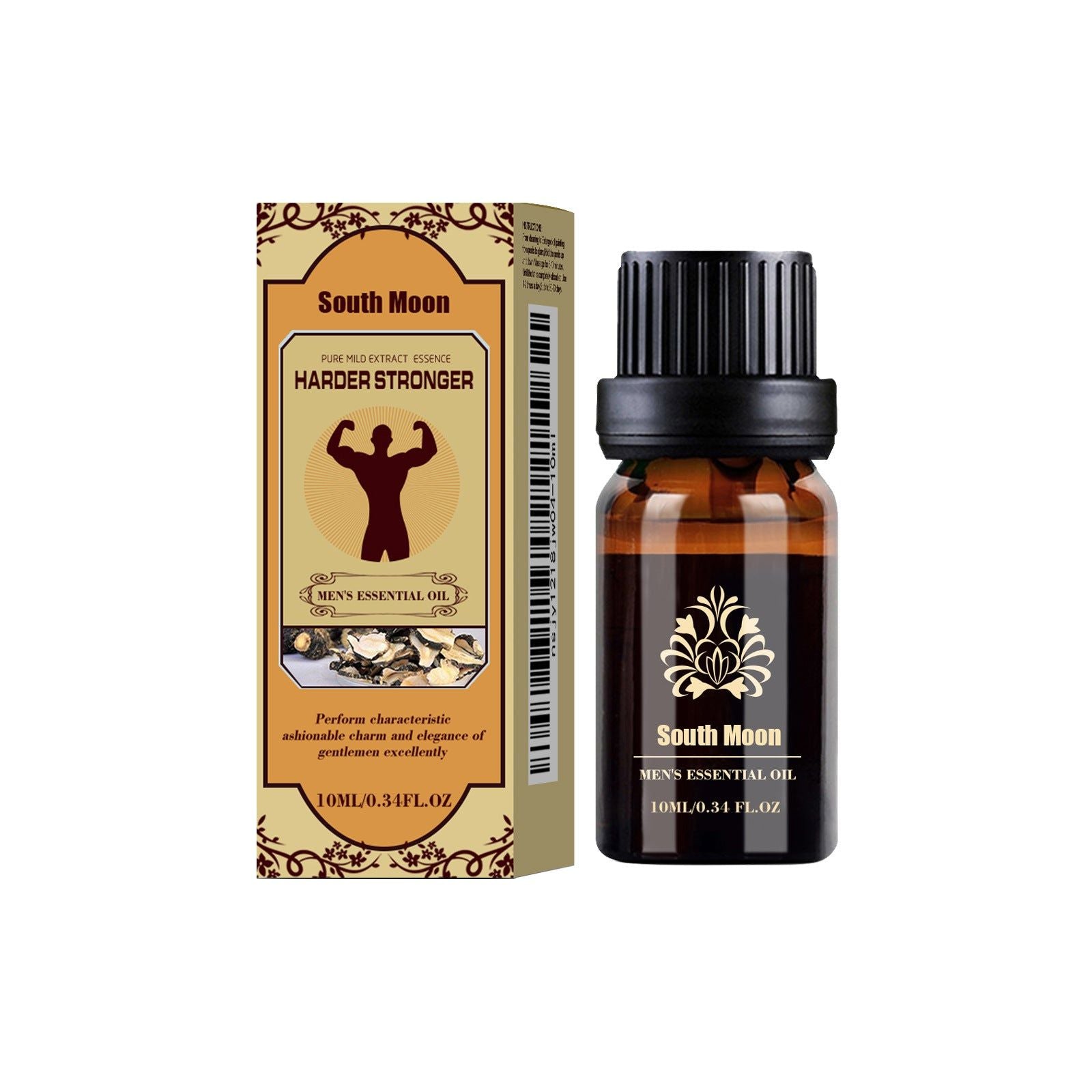 Boost Vitality with Men's Essential Oil, Enhance Performance, Moisturize, Natural Care ,10ml/box