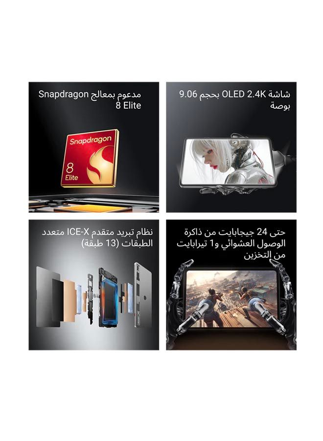 جهاز لوحي REDMAGIC Astra Gaming ذاكرة وصول عشوائي 24 جيجابايت سعة تخزين 1 تيرابايت Eclipse