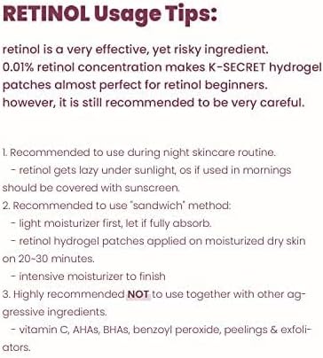K-SECRET Advanced Regenerating Eye Gel Patches (RETINOL)