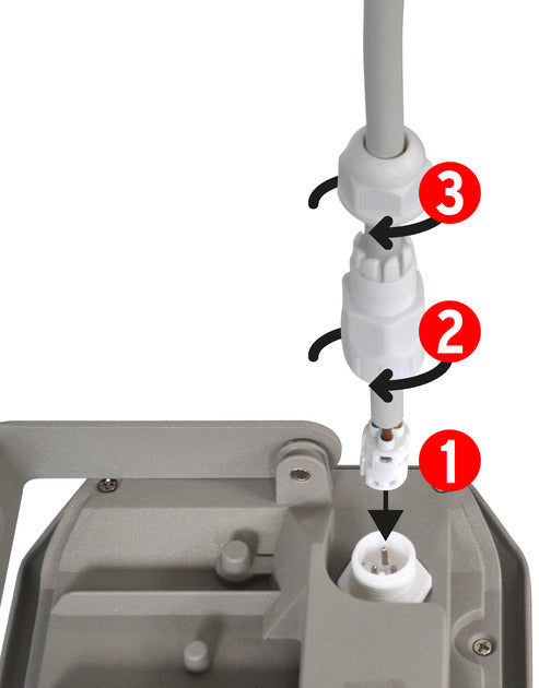 BRENNENSTUHL 1178030010 مصباح LED موجه AL 3000 P مزود بجهاز استشعار للحركة بالأشعة تحت الحمراء / مصباح LED موجه مزود بجهاز استشعار للحركة (مصباح موجه مثبت على الحائط بلون ضوء أبيض دافئ 3000K، نطاق استشعار 12 متر، 30 واط، IP44)