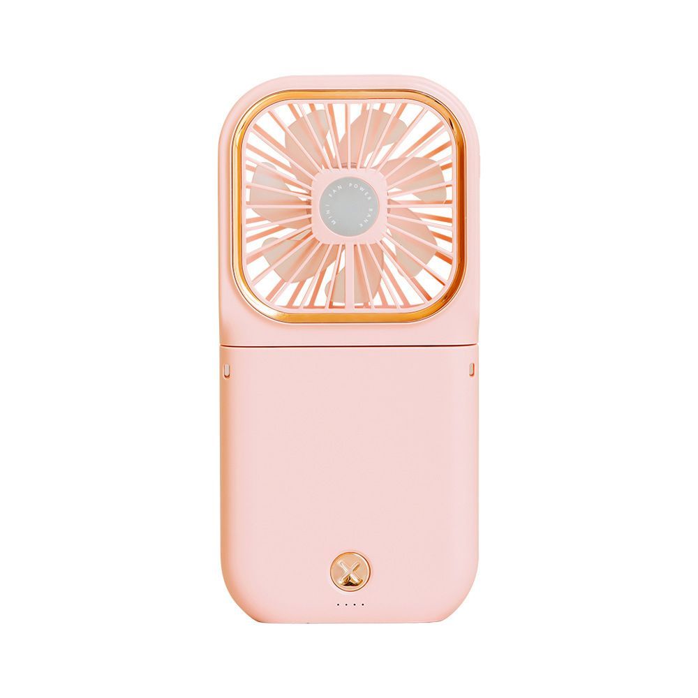 Mini USB Fan Folding Mobile Power Supply Fan Hanging Neck Electric Fan Desktop Phone Holder